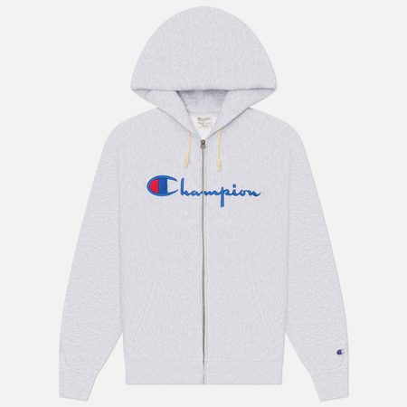 Мужская толстовка Champion Reverse Weave Pinnacle Heavyweight Full-Zip Fleece Hoodie, цвет серый