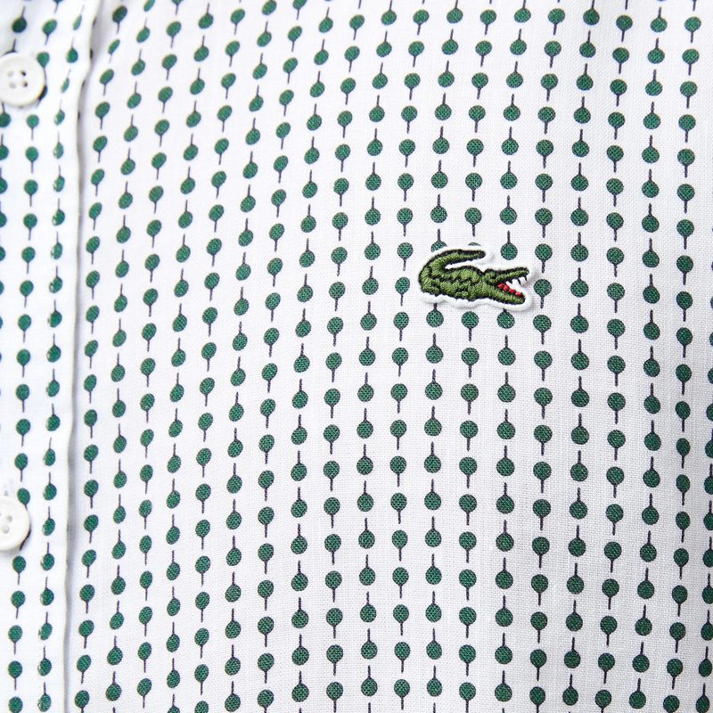 Мужская рубашка Lacoste с монограммой из смеси льна 5