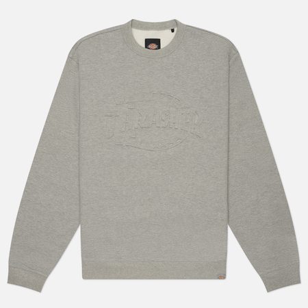Мужская толстовка Dickies x Thrasher Crew, цвет серый