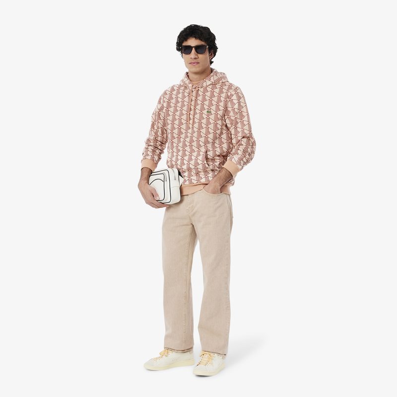 Мужская флисовая толстовка - худи Lacoste Monorgam 4