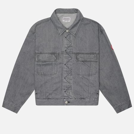 Мужская джинсовая куртка CAV EMPT Washed Black Denim Trucker, цвет серый