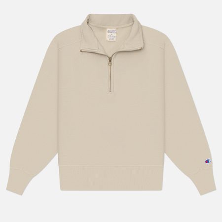 Женская толстовка Champion Reverse Weave Pinnacle Heavyweight Half-Zip Fleece, цвет бежевый