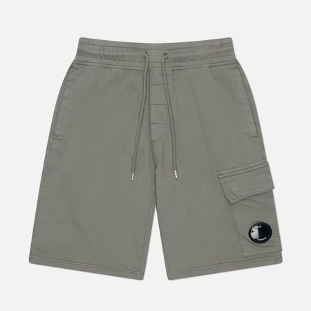 Мужские шорты C.P. Company Light Fleece Cargo Lens Detail, цвет серый