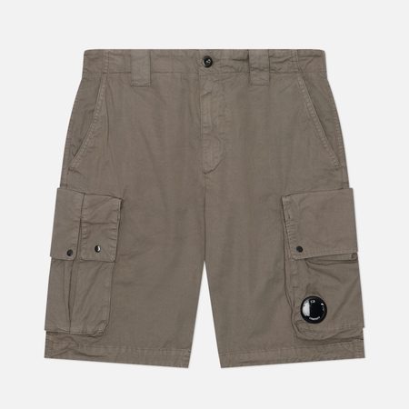 Мужские шорты C.P. Company Cotton Gabardine Lens Cargo, цвет серый