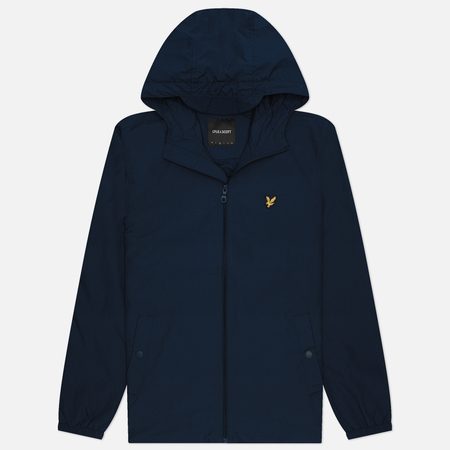 Мужская куртка ветровка Lyle & Scott Zip Through Hooded, цвет синий