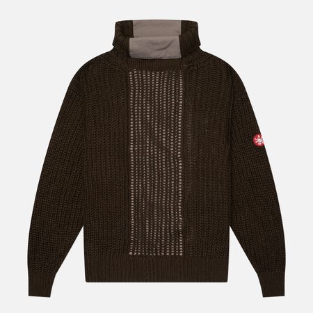 Мужской свитер CAV EMPT Twill Back Side Knit, цвет коричневый