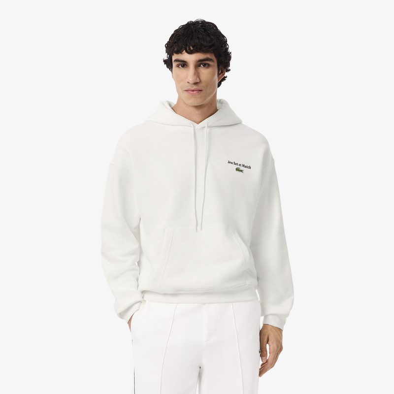 Мужская флисовая толстовка-худи Lacoste свободного кроя