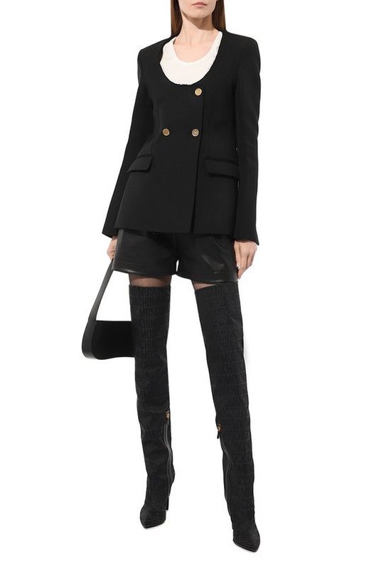 Текстильные ботфорты Moschino 2