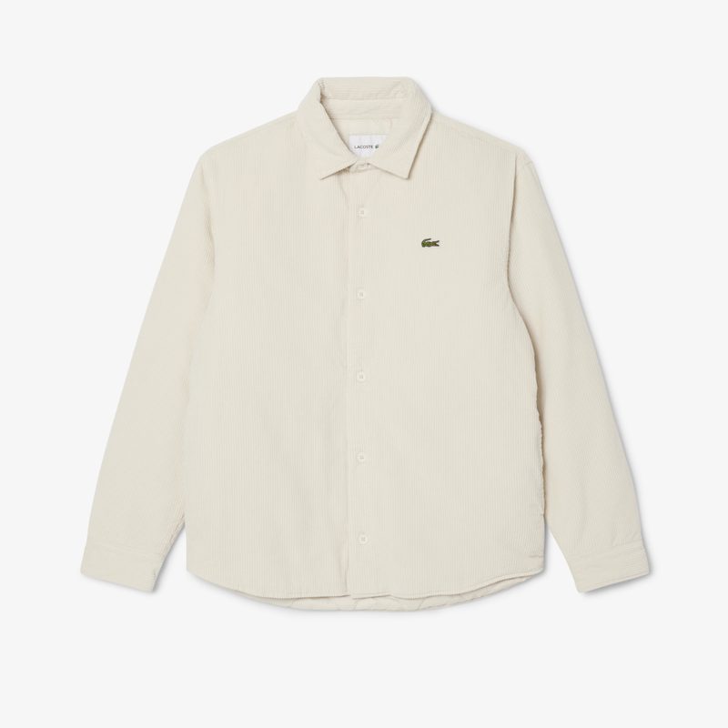 Мужская вельветовая утепленная рубашка Lacoste 4