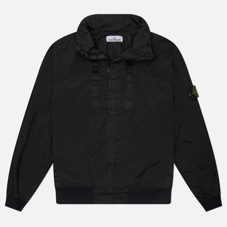 Мужская куртка ветровка Stone Island Nylon Metal Watro-TC Econyl, цвет чёрный
