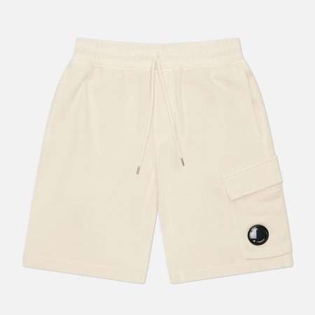 Мужские шорты C.P. Company Cotton Diagonal Fleece Cargo, цвет бежевый