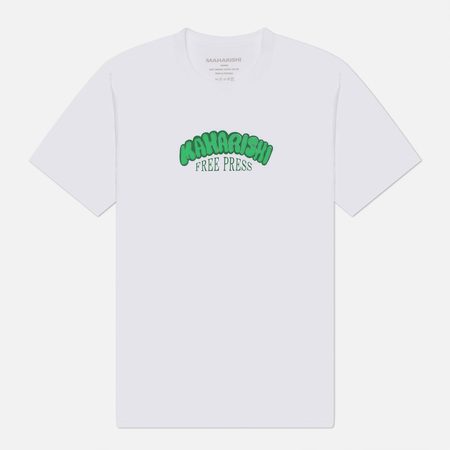 Мужская футболка maharishi Grunt Free Press, цвет белый