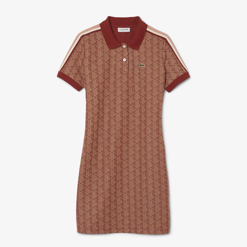 Женское облегающее платье-поло Lacoste с монограммой 5