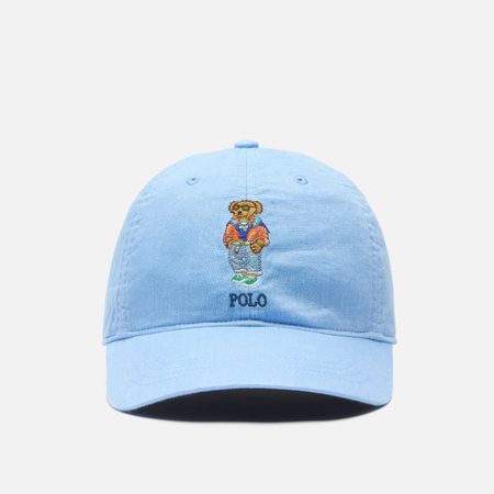 Кепка Polo Ralph Lauren Polo Bear Tissue Linen Ball, цвет голубой