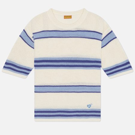 Мужская футболка Human Made Striped Knit, цвет голубой