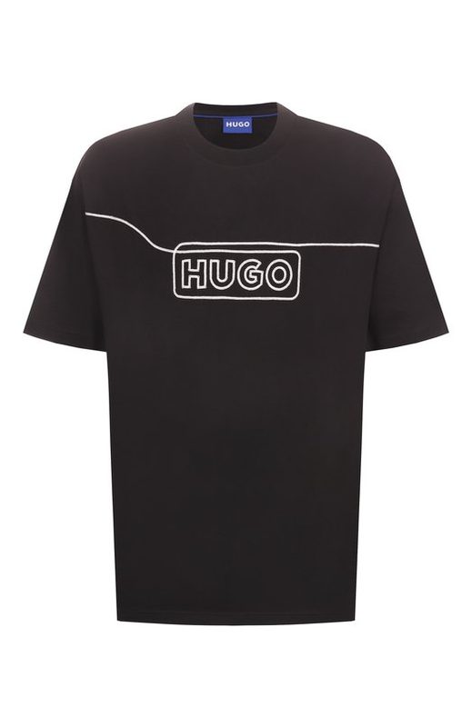 Хлопковая футболка HUGO Blue
