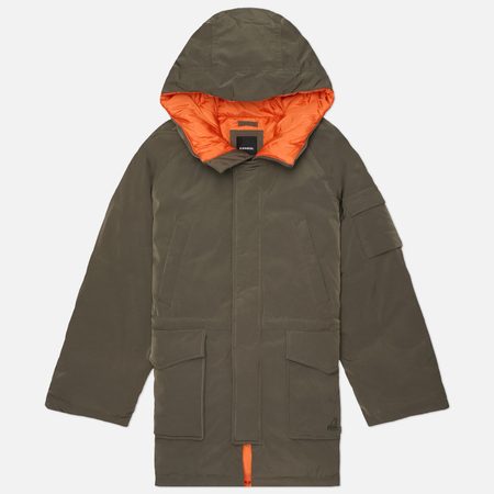 Мужская куртка парка Kangol Retrocore N3B Down, цвет оливковый