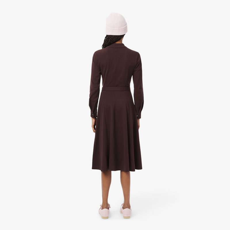 Длинное платье-поло Lacoste с длинным рукавом 2