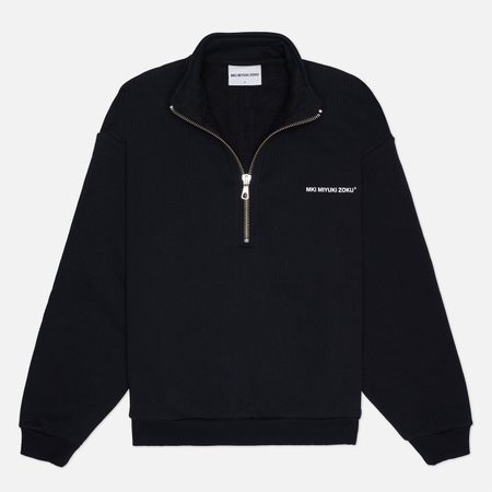 Мужская толстовка MKI MIYUKI ZOKU Uniform Quarter Zip, цвет чёрный