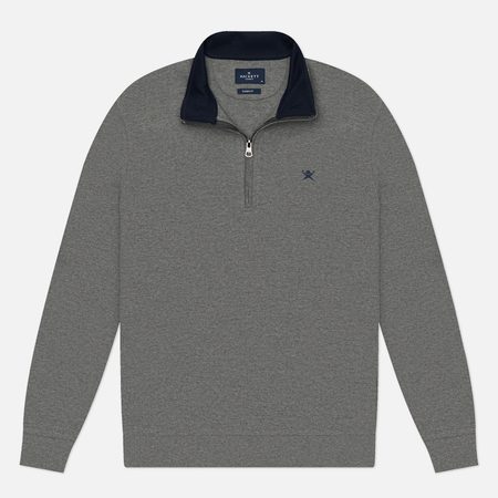 Мужская толстовка Hackett New Double Knit Half-Zip, цвет серый