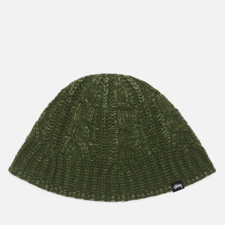 Панама Stussy Cable Knit, цвет оливковый