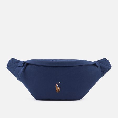 Сумка на пояс Polo Ralph Lauren Canvas Medium, цвет синий