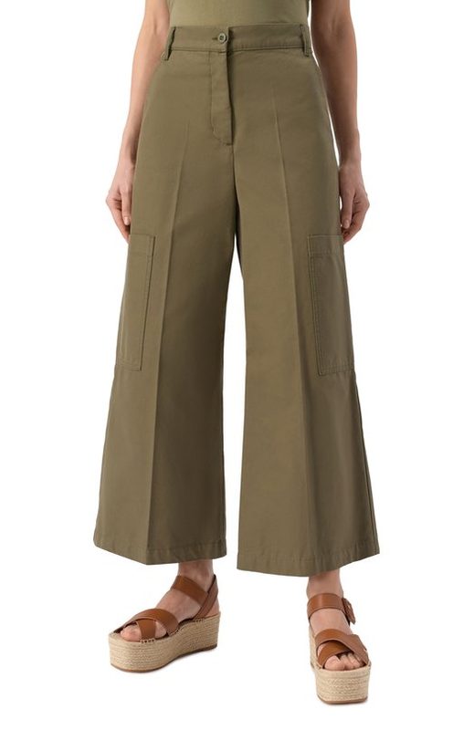 Хлопковые брюки-карго Weekend Max Mara 3