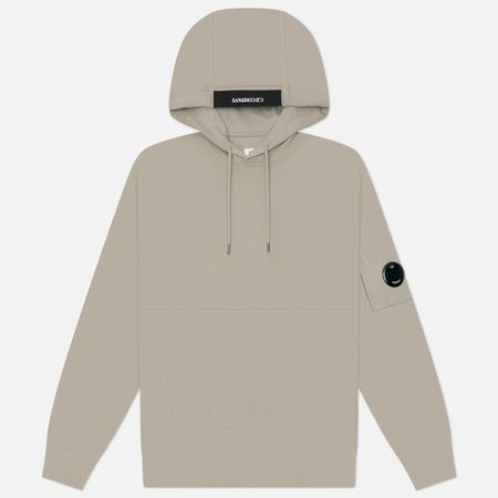 Мужская толстовка C.P. Company Diagonal Raised Fleece Lens Regular Fit Hoodie, цвет серый