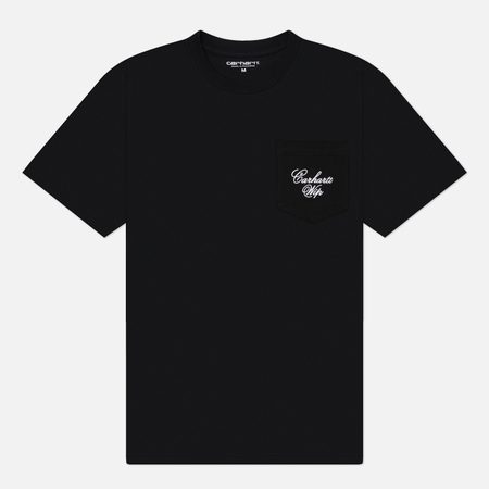 Мужская футболка Carhartt WIP Longhand Pocket, цвет чёрный
