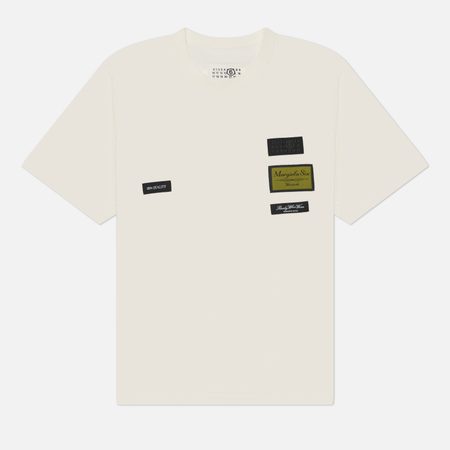 Мужская футболка Maison Margiela MM6 Label Patch, цвет белый