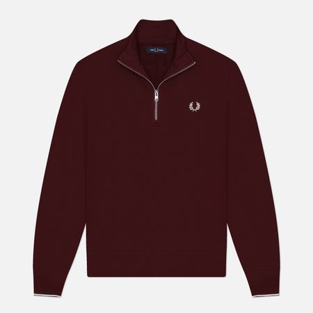 Мужская толстовка Fred Perry Half Zip, цвет бордовый