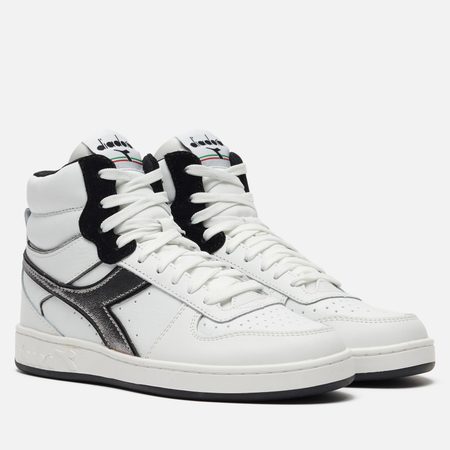Женские кроссовки Diadora Magic Basket Mid Metal, цвет белый