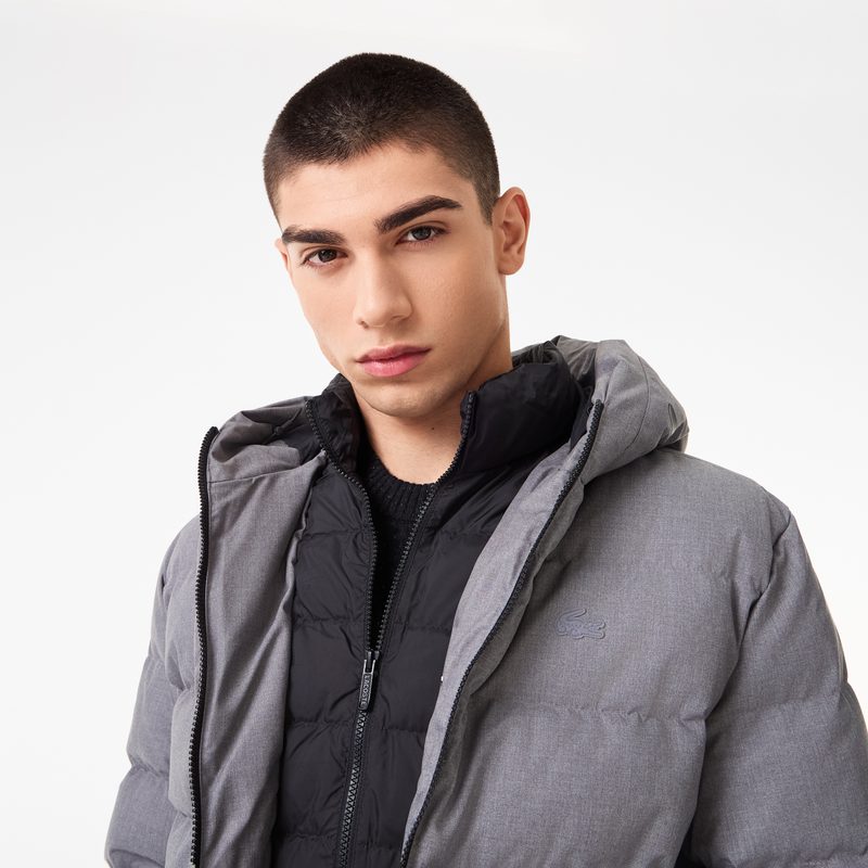 Мужской стёганый пуховик Lacoste с капюшоном 3