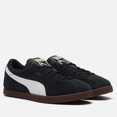 Мужские кроссовки Puma Brasil Leather, цвет чёрный