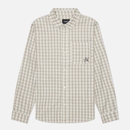 Мужская рубашка HUF H-Star Plaid, цвет бежевый