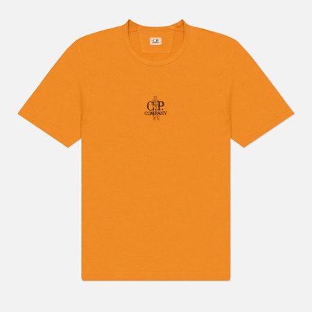 Мужская футболка C.P. Company 1020 Jersey Embroidery, цвет оранжевый