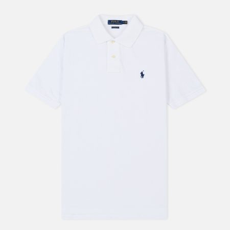 Мужское поло Polo Ralph Lauren Basic Mesh, цвет белый
