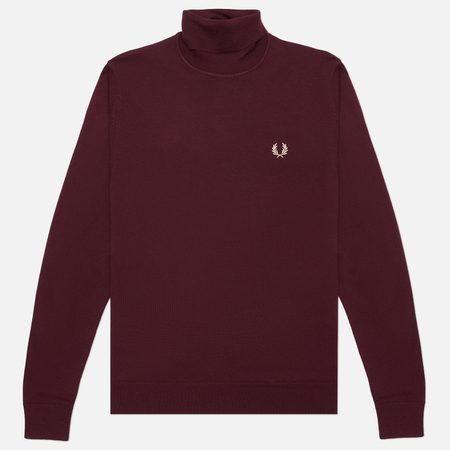 Мужской свитер Fred Perry Roll Neck, цвет бордовый