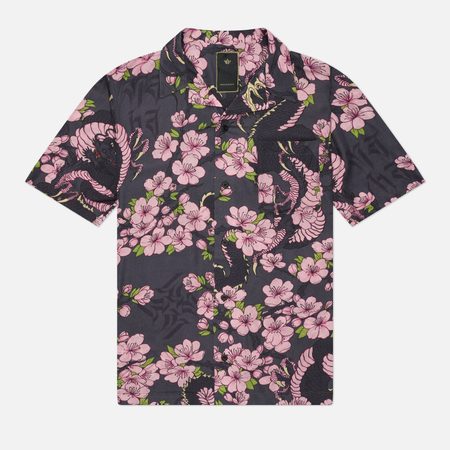 Мужская рубашка maharishi Sakura Camp Collar, цвет синий
