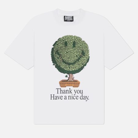 Мужская футболка MARKET Smiley Bonsai, цвет белый