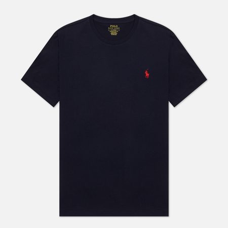 Мужская футболка Polo Ralph Lauren Custom Fit Crew Neck 26/1 Jersey, цвет синий