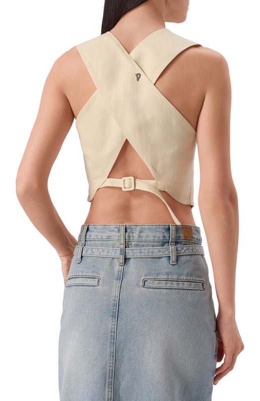 Жилет из вискозы и льна Dondup 4