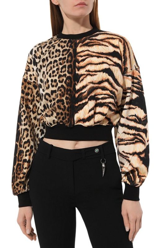 Хлопковый свитшот Roberto Cavalli 3