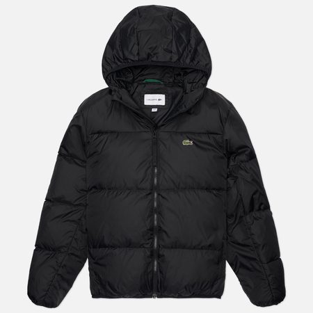 Мужской пуховик Lacoste Repellent Hooded, цвет чёрный