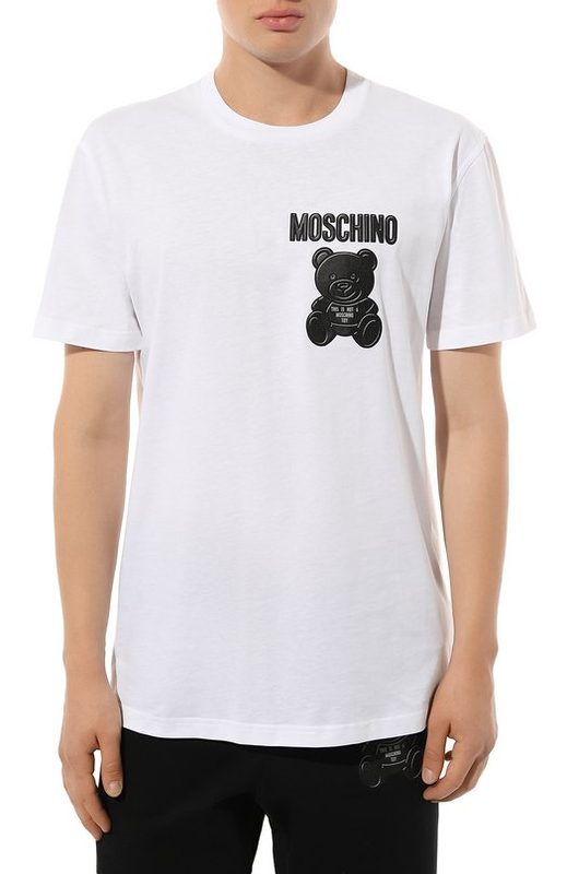 Хлопковая футболка Moschino 3