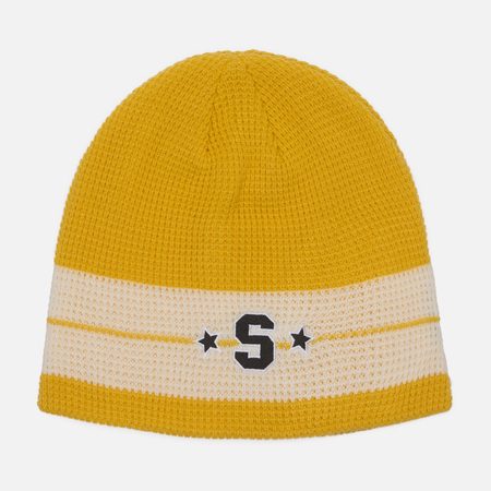 Шапка Stussy Skullcap Varsity Star Stripe, цвет жёлтый