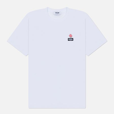 Мужская футболка MSGM Roses Patch, цвет белый