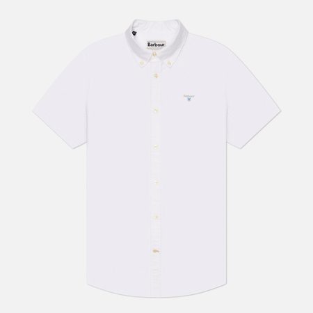 Мужская рубашка Barbour Oxford Tailored Short Sleeved, цвет белый