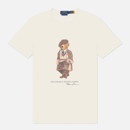 Мужская футболка Polo Ralph Lauren Custom Slim Fit Polo Bear Jersey, цвет белый