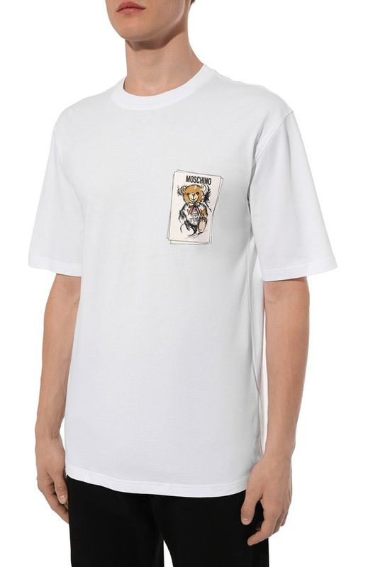 Хлопковая футболка Moschino 3